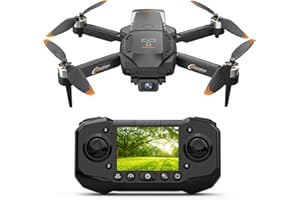 SUANGRC F205 Drone avec camera, Moteur sans balais FPV Drone avec écran 2.4 inch adulte, Auto-Hover, Contrôle gestuel, 8GB SD Card with Card Reader, One-Key Start for Beginner
