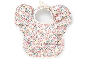 Elodie Details Baby Lätzchen mit Auffangschale - Abwaschbar - Skandinavisches Design - Wasserdicht - Floating Flowers