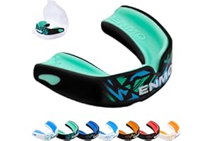 Enmo Maxilla Pro Gum Shield - Adult & Junior 10+ Mouth Guard with Case for Rugby, Boxing, Hockey and Contact Sports - Mouthguard with Boil & Bite, Breathing Channel Tech, Triple Layer