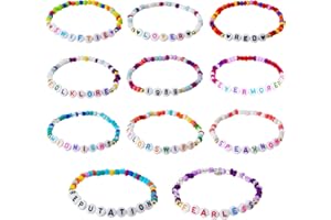Mellbree Friendship Bracelet for Swiftie, 10pcs Album Beaded Bracelets for Fans Gift