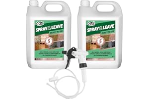 One Chem 2 x 5 Litre Ready To Use Spray and Leave with added Long Hose Trigger Spray - Fencing Patio Decking Driveway - Green Algae and Mould Killer