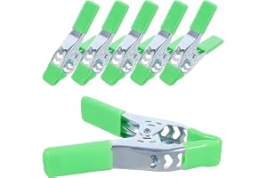 MINAOLULUS 6 St Tungmetall Fjäderklämmor med Öppning och Pvc-belagda Spetsar Halkfria Hörnklämmor för Träarbete Bakgrundsstäl