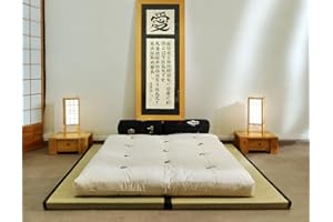 Futon On Line Combinación 2 Tatamis (80x200x5,5cm) futón algodón (140x200x14cm)