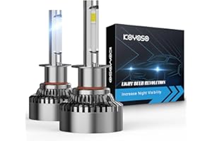 KOYOSO Ampoules H1 LED 20000LM 120W pour 12V Automobiles, 6000K Blanc