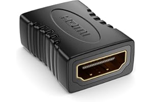 deleyCON MK183 - Acoplador/ adaptador conector hembra HDMI a hembra HDMI, chapados en Oro
