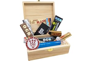 SMO, #ITSHOWWEROLL Rolling Supreme T3 Size Solid Pine Rolling Box Complete with Premium Smokers Accessories - Gift Set by SMO-King