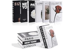 OT-NVWOZR 6PCS Fashion Fake Books for Home Decor, Stacked Decorative Book for Coffee Table Decor, Modern Hardcover Faux Books for Bookshelf Office Decorations to Create a Sophisticated Atmosphere