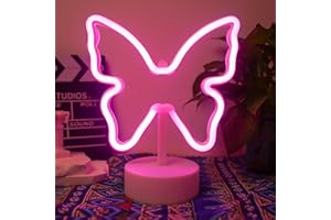 ASLANKA Enseigne lumineuseLumière LED papillon lumineuse-décoration de base veilleuse USB/sans batterie, cadeau de célébration d'anniversaire, décoration de chambre d'enfants au LED