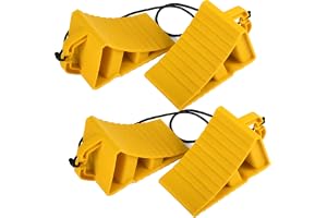 GAsupply 4 stycken plastunderläggskil med handtag, hjulkil, bromskoppel för bilar, släpvagnar, husvagnar, husbilar