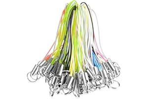 QUESUC 100PCS Einfache Handy Lanyard Strap Schlüssel Schlüsselanhänger Handyanhänger Schlaufen mit Karabiner Abnehmbar Schlüsselband Telefonring Strap Handy Charm Cord zum Pendents USB Schüsselanhänger