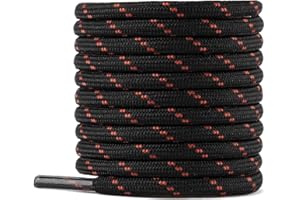 Knixmax 1 Par -2 Pares Cordones Redondos y Planos, Cordones Resistentes para Todo Tipo de Botas, Zapatos y Zapatillas - Varias Longitudes y Colores