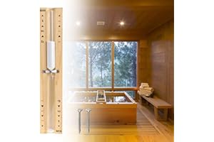 UOCAI Sablier pour sauna - Accessoire de minuterie 15 minutes - Minuteur de cuisine - Résistant à la chaleur - Sauna - Sablier en bois - Blanc sable