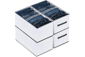 ANTUREBAY Organizer z 4 szufladami do szafy, składane pudełka do przechowywania tkanin, szafa organizacyjna do szuflad, szafa na ubrania, biustonosze, skarpetki, krawaty itp. (4 szt.)