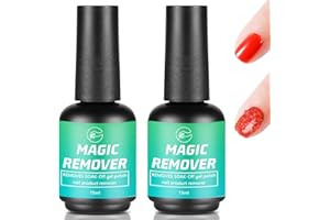 NIMISYRA 2pcs (15ml) Gel Acrylic Nail Polish Remover,Easily & Quickly Removes Gel Polish No Need For Foil,Peel off in 3-6 minutes,Quickily Remove gel Polishes At Home,Remove the Nail Polish Easily