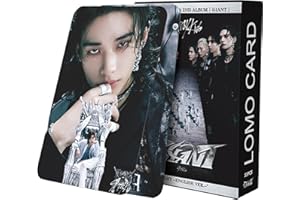 KPOPBP Stray Kids Riesige Album Fotokarten 55 PCS KPOP Fotokarten SKZ Merch LOMO Karten-Set, Geschenk für Jungen und Mädchen