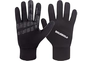 HoloHolo Guantes de Invierno,Guantes Ciclismo para Hombres Mujeres,Guantes MTB Impermeables,Conducir Antideslizante,Guantes Correr Pantalla táctil