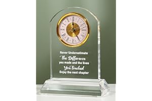 DEEWISH Retirement Gift for Women Men Quartz Desk Clock Plaque Gifts, Coworker Gifts Going Away Gift Leaving Gifts Congratulations Retired Gifts for Boss Leader Friends Teacher