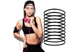 Chstarina 10 Piezas Diadema Deportiva Elásticas Hombre Mujer, Cinta de Pelo Antideslizantes, Bandas de Cabello, Bandas Deportivas para Trotar Correr Fútbol Yoga Entrenamiento