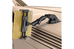 OHLPRO Support Tablette Voiture Tableau de Bord, Support iPad Bras Réglable+Ventouse Lavable Porte Tablette Voiture Universel Pare-Brise Compatible avec iPad Apple Samsung 5"-13" Tablettes Telephone