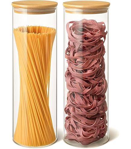 VORHOT Voorraadpotten van glas, 8-delige set, 2400 ml/1500 ml/1150 ml