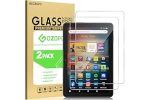 GOZOPO Screen Protector for Fire HD Tablet 8" (2024 release), Tempered Glass Film, 2 Pack