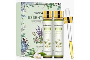 MIGCAPUT Huile Essentielle de Jasmin 2x10ML, Huile Essentielle Aromathérapie 100% Pure & Naturelle pour Diffuseur, Humidificateur, Huile de Jasmin de Qualité, pour Massage, SPA, Bain, Soins de la Peau