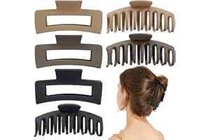 MiDoDo 6 Stücke Große Haarklammer Haarspange für Frauen Rutschfest Große Haarklammern Krallenclips Matt Haarspangen für Frauen Mädchen