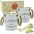 ZOUFRIDN Citronella Candles Outdoor, 2 Pack Large Citronella Fragranced Candle Set, Natural Soy Wax Citronella Garden Candle Set for Home Patio Yard Balcony Camping BBQ Picnic Summer Essentials