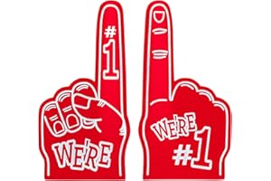 WNV Giant Foam Hands Gladiators, 2Pcs Foam Fingers Pointer Gladiators for Sports Fans Inspiring Cheering, Red Giant Foam Hand for Sports Events Cheering