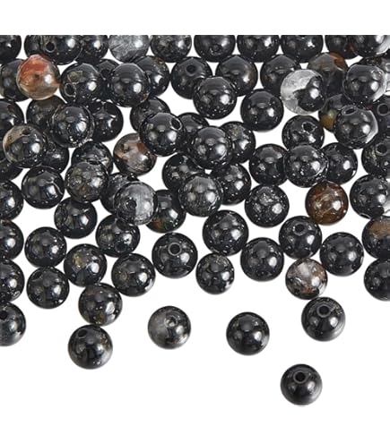 TOAOB 100 stuks 4 mm Natuurlijke Gouden Obsidiaan Kralen Ronde Losse Kralen met Gat voor Sieraden Knutselen doe-het-zelf Armbanden Halskettingen
