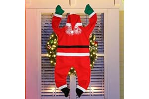 KINBOM Swiateczny Wiszacy Swiety Mikolaj, 170cm Wiszacy Swiety Mikolaj Duzy Wiszacy Bozonarodzeniowy Swiety Mikolaj wiszaca dekoracja Swietego Mikolaja do Dekoracji Wnetrz na Zewnatrz