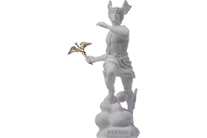 BEAUTIFULGREEKSTATUES Bellissime statue greche Hermes Mercurio Dio Zeus Figlio Romano Statua Alabastro 17 cm