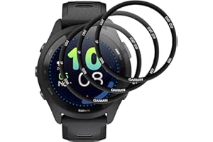 IQShield Screen Protector for Garmin Forerunner 265S, Anti-Scrach Protective Film, 3D Full Coverage, Bubble-Free, Touch Sensitive, Ultra Clear Tempered Glass - 3 Pack