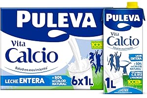 Puleva Calcio Leche Entera - Pack 6 x 1Lt