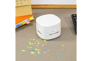 PROMO SHOP Aspiradora de Mesa Eléctrica, Mini Aspiradora Recargable, Larga duración de Funcionamiento, Función de Apagado Automático, Aspiradora De Mano de 360° Inalámbrica para Escuela, Oficina, Hogar