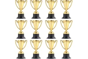Jojofuny Lot de 12 mini trophées en forme de champions avec base noire