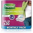 THREE PACKS of Depend For Women Absorbent Underwear Super Small/Medium 10 Pants