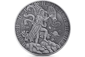 NLR FUN NLR 12 constelación de Monedas conmemorativas Aries/Tauro/Géminis/Cáncer/Leo/Virgo/Libra/escorpión/Sagitario/Capricornio/Acuario/Piscis Recuerdo Artes Colección-1 PC (Acuario)