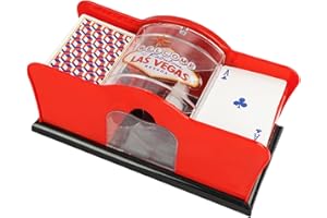CAMPSIE Máquina Barajadora De Cartas, Hand Manive Card Shuffler, Barajador Manual para Jugar Cartas, Máquina Barajadora Eléctrica, para Juegos Caseros Blackjack, Texas Hold Em, Trucos Magia