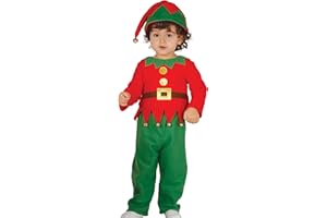 GUIRMA | Disfraz de Elfo Baby - Camisa, Gorro y Pantalón - Disfraces de Navidad, Cuentos y Hadas para Fiestas de Año Nuevo y Celebraciones - Ideal para Bebés Niños