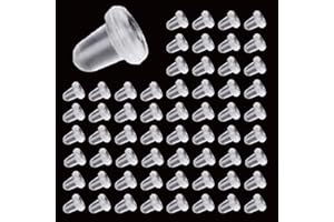 zoerbufan Tuerca Pendiente[200 Piezas], Transparente Tuercas Pendientes Silicona, Pendientes Tapón, Seguridad Broche de Pendiente Goma