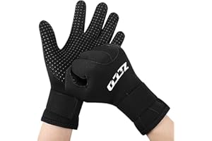 ZCCO Gants de plongée en néoprène 3 mm / 5 mm, Gants de Combinaison Thermique à Double Couche avec Poignet élastique et Particules de résistance au dérapage