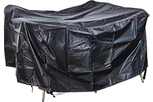 Aweather 125x125x74cm Garden Furniture Covers,Garden Square Table Cover with Air Vent, Upgraded Tear-Resistant 420D Heavy Duty Outdoor Furniture Covers, Black