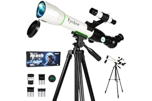 URTIOTY Telescope for Kids, 50mm Aperture (20x-200X) 400mm AZ Mount Astronomical Portable Refractor Telescopes with 3 Eyepieces