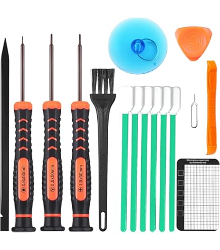Elektrische schroevendraaier Torx T5 T6 T8 T9 T10 T15 Triwing Y00 Y000 Pentalobe P2 P5 voor iPhone/MacBook/computer/laptopdraadloze reparatieset met pincet voor Xbox/PS4/JoyCon/Switch-controller, bril