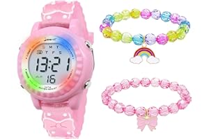 HMJIA 3D Cartoon Design Armbanduhr für Kinder Jungen und Mädchen 3ATM Wasserdicht Kinderuhr mit Wecker Datum Stoppuhr LED