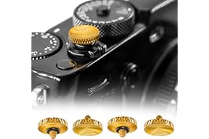 REYGEAK 4 sztuki spustów migawki, stop aluminium, wklęsły przycisk spustu migawki, miękki spust migawki, do Leica, do Fujifilm X100VI X-T30 X-T20 X-T10 X-T5 X-T4 X-T3 X-PRO (4 sztuki w kolorze