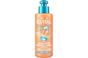 ‎L'OREAL PARIS L'Oréal Paris Elvital Leave-In Conditioner für definierte Locken, Anti-Frizz Haarkur für mehr Schwung und Griffigkeit, Dream Length Curls Non-Stop Dreamy Curls, 1 x 200 ml
