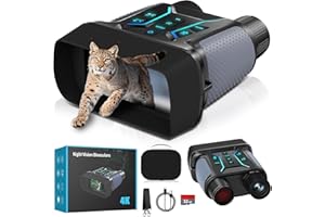 CAUPUREYE Nachtsichtgerät 4K 36MP, 8X Digitaler Zoom Fernglas mit Nachtsicht, 4.5“ HD-Display Infrarot Fernglas Nachtsichtgeräte, 4500mAh Wiederaufladbares, 7-Stufiges Nachtsicht mit 32GB TF Karte