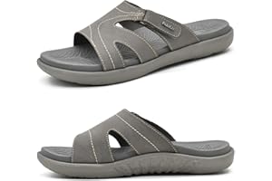 KuaiLu Chanclas Mujer Moda Ortopedicas Comodas Soporte del Arco Chancletas Baño Verano Cool Playa Piscina Ligera Abierta Sandalias Antideslizante Goma Suela